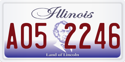 IL license plate A052246