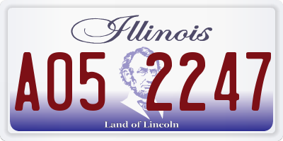 IL license plate A052247
