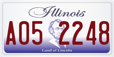 IL license plate A052248