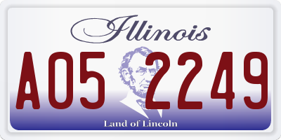 IL license plate A052249