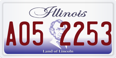 IL license plate A052253