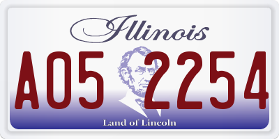 IL license plate A052254