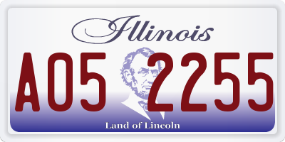 IL license plate A052255
