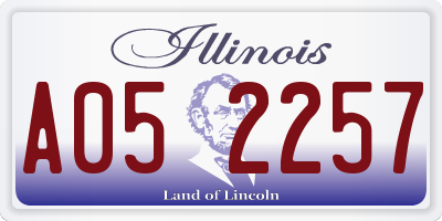 IL license plate A052257