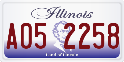 IL license plate A052258