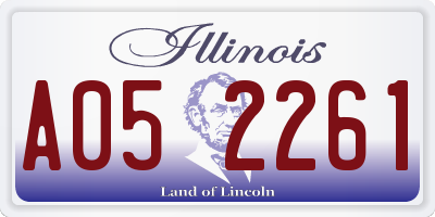 IL license plate A052261