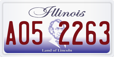 IL license plate A052263
