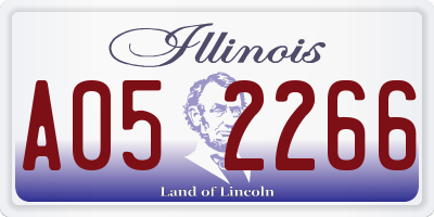 IL license plate A052266