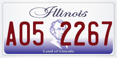 IL license plate A052267