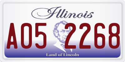 IL license plate A052268