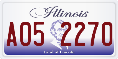 IL license plate A052270