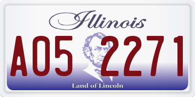 IL license plate A052271