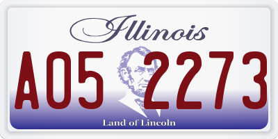 IL license plate A052273