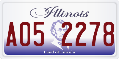IL license plate A052278
