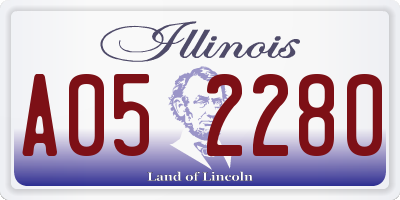 IL license plate A052280