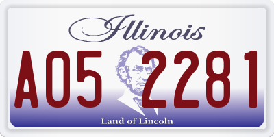 IL license plate A052281