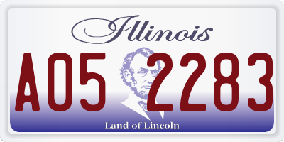 IL license plate A052283