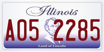 IL license plate A052285