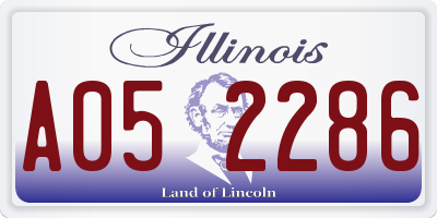 IL license plate A052286
