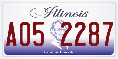 IL license plate A052287