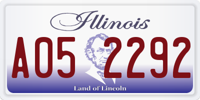 IL license plate A052292