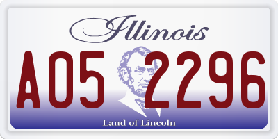 IL license plate A052296