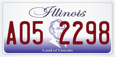 IL license plate A052298