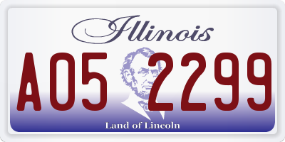 IL license plate A052299