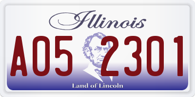 IL license plate A052301