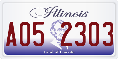 IL license plate A052303