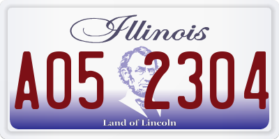 IL license plate A052304