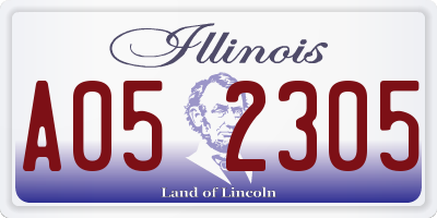 IL license plate A052305