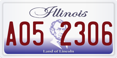 IL license plate A052306