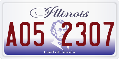 IL license plate A052307