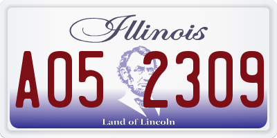 IL license plate A052309