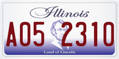 IL license plate A052310
