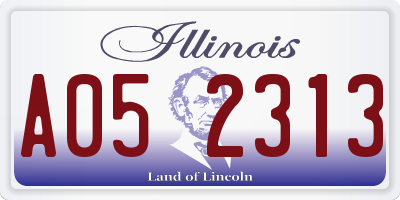 IL license plate A052313