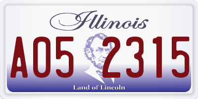IL license plate A052315