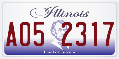 IL license plate A052317