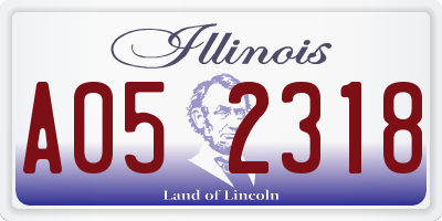 IL license plate A052318