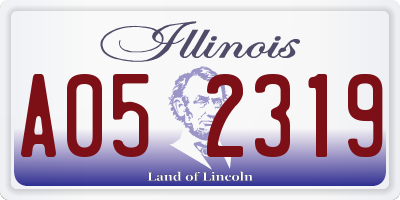 IL license plate A052319