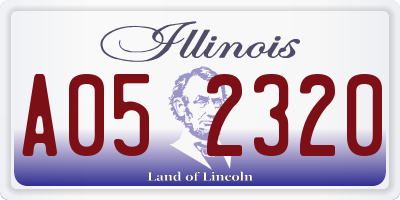 IL license plate A052320