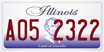 IL license plate A052322