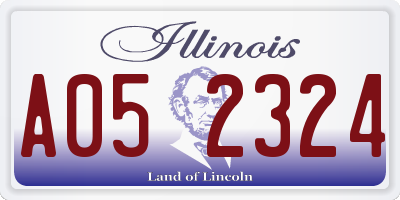 IL license plate A052324
