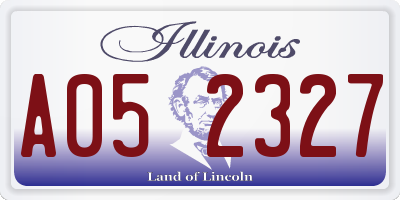 IL license plate A052327