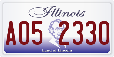 IL license plate A052330