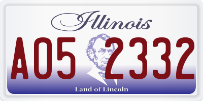 IL license plate A052332