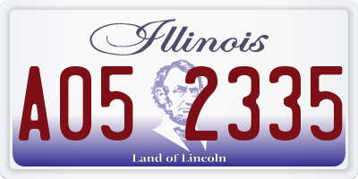 IL license plate A052335