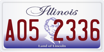 IL license plate A052336