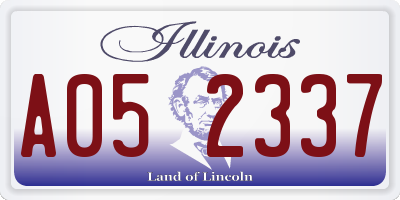 IL license plate A052337